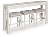 Robbinsdale - Rectangular Dining Room Counter Table Set (Set of 4) - Antique White – 4 Piece Dining Room Sets by Signature Design by Ashley® at Furniture Wholesale Plus , Nashville furniture store