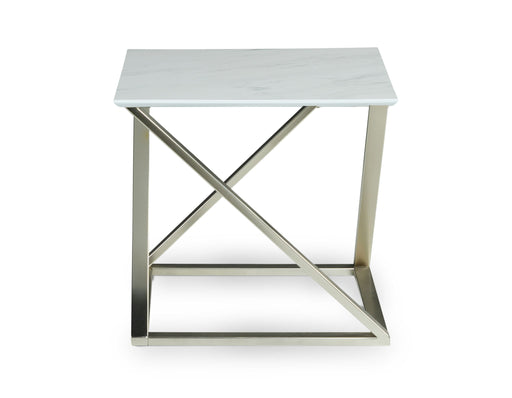 Zurich - End Table With Faux White Marble Top - White – End Tables by Steve Silver Furniture at Furniture Wholesale Plus , Nashville furniture store