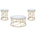 Elise - Round Mirror Top Coffee Table Set – Table Sets by Coaster Fine Furniture at Furniture Wholesale Plus , Nashville furniture store