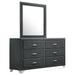Melody - 6-Drawer Upholstered Dresser With Mirror – Dresser & Mirror by CoasterEveryday at Furniture Wholesale Plus , Nashville furniture store