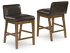 Cabalynn - Upholstered Barstool (Set of 2) - Two-tone Brown – Stool Sets by Signature Design by Ashley® at Furniture Wholesale Plus , Nashville furniture store