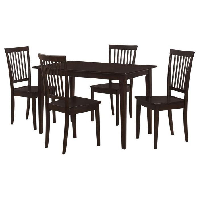 Gomez - 5 Piece Rectangular Dining Table Set - Cappuccino – 5 Piece Dining Room Sets by CoasterEveryday at Furniture Wholesale Plus , Nashville furniture store