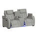 Blitz - Motion Loveseat With Console, And LED – Reclining Loveseats by Elements International at Furniture Wholesale Plus , Nashville furniture store