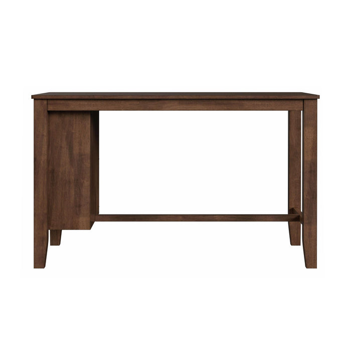 Santa Barbara - Kitchen Island & 2 Counter Stools With Fabric - Walnut / Dark Gray – 3 Piece Dining Room Sets by Elements International at Furniture Wholesale Plus , Nashville furniture store