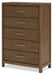 Cabalynn - Five Drawer Chest - Light Brown – Accent Chests by Signature Design by Ashley® at Furniture Wholesale Plus , Nashville furniture store