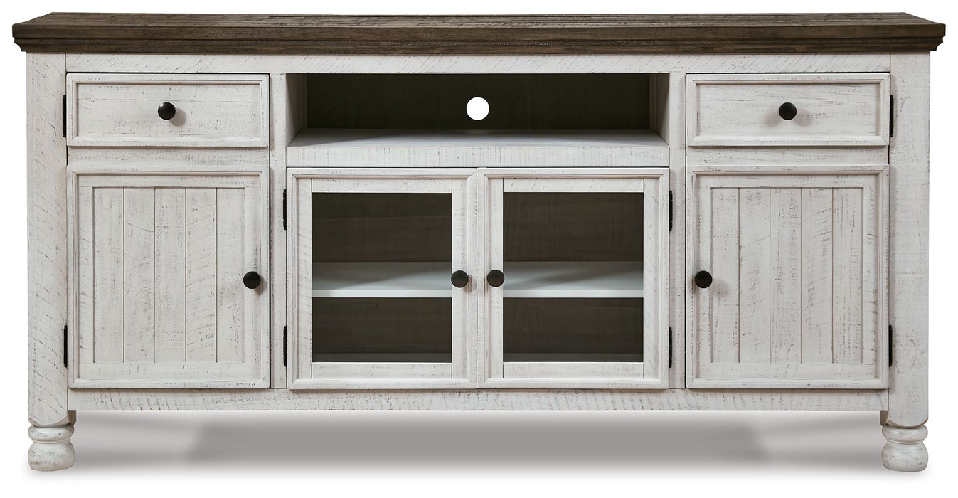 Havalance - Extra Large TV Stand - 4 Doors - Brown / Beige – TV Stands by Signature Design by Ashley® at Furniture Wholesale Plus , Nashville furniture store