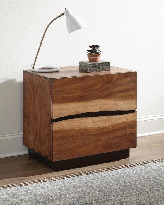Winslow - 2-Drawer Nightstand - Smokey Walnut – Accent Nightstands by CoasterElevations at Furniture Wholesale Plus , Nashville furniture store