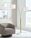 Valo - Metal Arc Lamp - Gold Finish – Floor Lamps by Signature Design by Ashley® at Furniture Wholesale Plus , Nashville furniture store