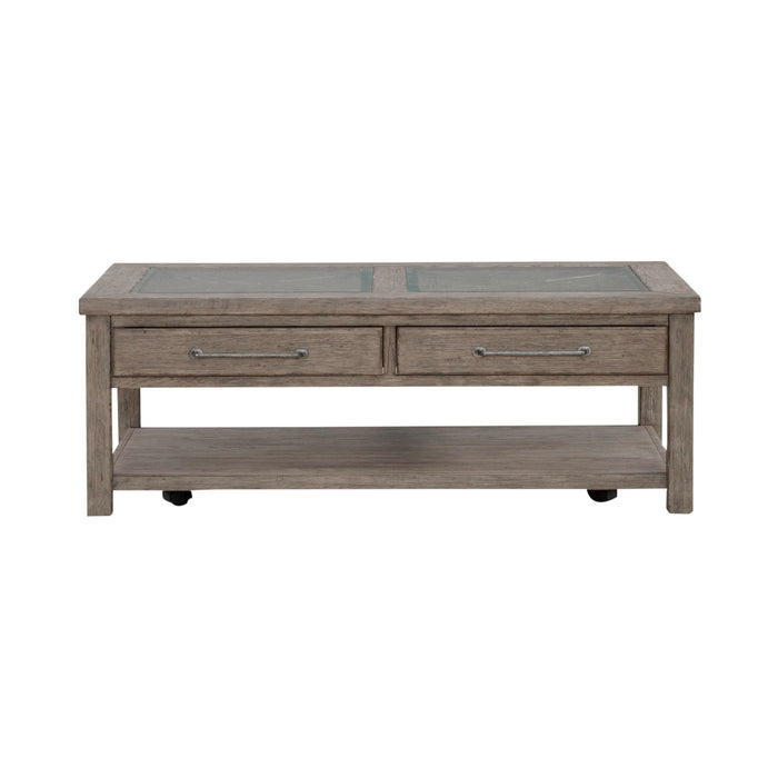 Skyview Lodge - Cocktail Table - Cobblestone – Cocktail Tables by Liberty Furniture at Furniture Wholesale Plus , Nashville furniture store