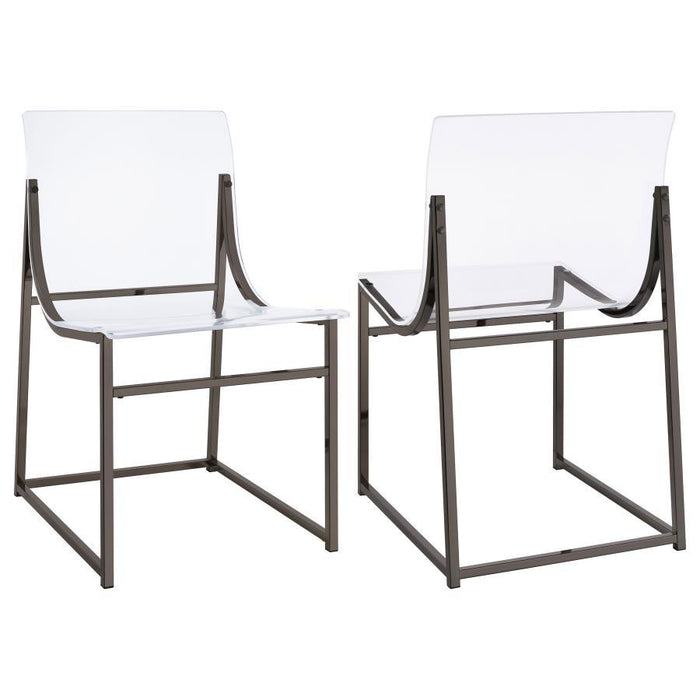 Adino - Acrylic Dining Side Chair (Set of 2) – Chair Sets by Coaster Fine Furniture at Furniture Wholesale Plus , Nashville furniture store