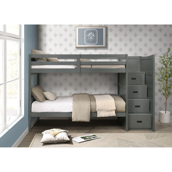Sami - Step Bunk With Right Headboard – Bunk Beds by Elements International at Furniture Wholesale Plus , Nashville furniture store