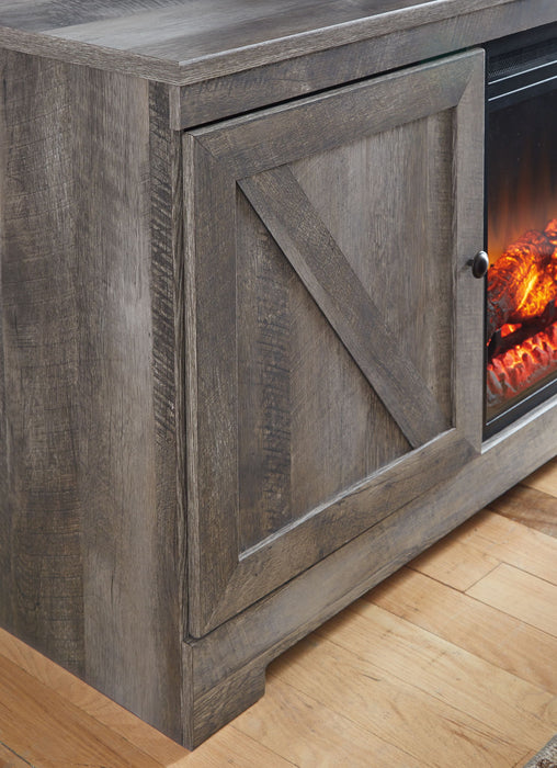 Wynnlow - 63" TV Stand With Glass/Stone Fireplace Insert - Gray – Fireplace TV Stands by Signature Design by Ashley® at Furniture Wholesale Plus , Nashville furniture store