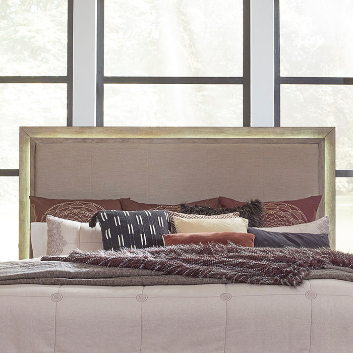 Canyon Road - Upholstered Panel Headboard With Lights – Upholstered Headboards by Liberty Furniture at Furniture Wholesale Plus , Nashville furniture store