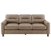 Scotland - Faux Leather Upholstered Track Arm Sofa – Stationary Sofas by Coaster Fine Furniture at Furniture Wholesale Plus , Nashville furniture store