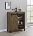Arlington - Sliding Door Home Bar Wine Cabinet - Rustic Oak - Premium Wine Cabinets from CoasterEveryday - Just $279! Shop now at Furniture Wholesale Plus  We are the best furniture store in Nashville, Hendersonville, Goodlettsville, Madison, Antioch, Mount Juliet, Lebanon, Gallatin, Springfield, Murfreesboro, Franklin, Brentwood