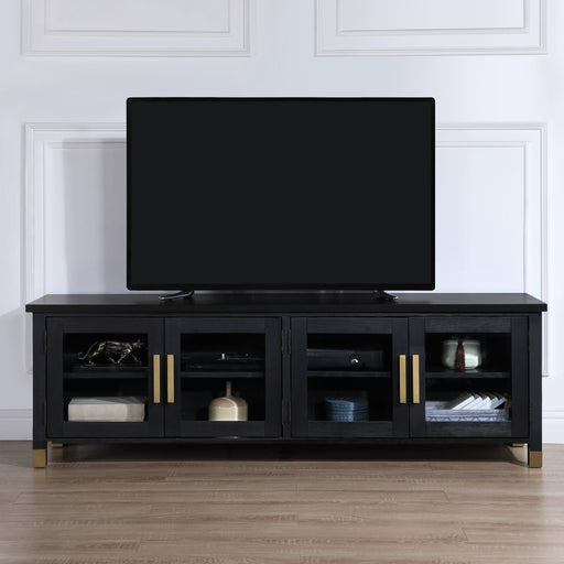 Yves - TV Stand - Black - Premium TV Stands from Steve Silver Furniture - Just $689! Shop now at Furniture Wholesale Plus  We are the best furniture store in Nashville, Hendersonville, Goodlettsville, Madison, Antioch, Mount Juliet, Lebanon, Gallatin, Springfield, Murfreesboro, Franklin, Brentwood