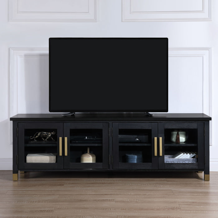 Yves - TV Stand - Black - Premium TV Stands from Steve Silver Furniture - Just $689! Shop now at Furniture Wholesale Plus  We are the best furniture store in Nashville, Hendersonville, Goodlettsville, Madison, Antioch, Mount Juliet, Lebanon, Gallatin, Springfield, Murfreesboro, Franklin, Brentwood