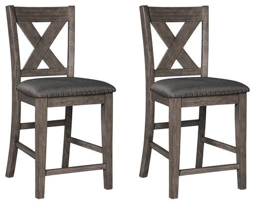 Caitbrook - Gray - Upholstered Barstool (Set of 2) - Premium Stool Sets from Signature Design by Ashley® - Just $218! Shop now at Furniture Wholesale Plus  We are the best furniture store in Nashville, Hendersonville, Goodlettsville, Madison, Antioch, Mount Juliet, Lebanon, Gallatin, Springfield, Murfreesboro, Franklin, Brentwood