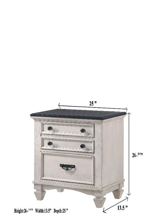 Sawyer - Accent Nightstand - Antique White – Accent Nightstands by Crown Mark at Furniture Wholesale Plus , Nashville furniture store