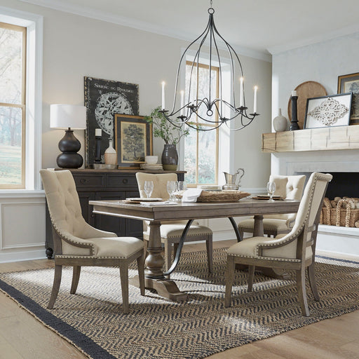 Americana Farmhouse - Trestle Table Set – 5 Piece Dining Room Sets by Liberty Furniture at Furniture Wholesale Plus , Nashville furniture store