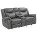 Conrad - Upholstered Padded Arm Glider Loveseat - Gray – Reclining Loveseats by CoasterEveryday at Furniture Wholesale Plus , Nashville furniture store