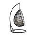 Playa - Swing Egg Chair With Base And Pillar - Dark Gray / Beige – Patio Swings by Elements International at Furniture Wholesale Plus , Nashville furniture store