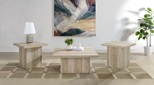 Devar - Square Coffee End Table Set - Distressed Pine – Table Sets by Coaster Fine Furniture at Furniture Wholesale Plus , Nashville furniture store