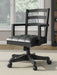 Wildenauer - Brown / Black - Home Office Swivel Desk Chair - Premium Swivel Chairs from Signature Design by Ashley® - Just $278! Shop now at Furniture Wholesale Plus  We are the best furniture store in Nashville, Hendersonville, Goodlettsville, Madison, Antioch, Mount Juliet, Lebanon, Gallatin, Springfield, Murfreesboro, Franklin, Brentwood