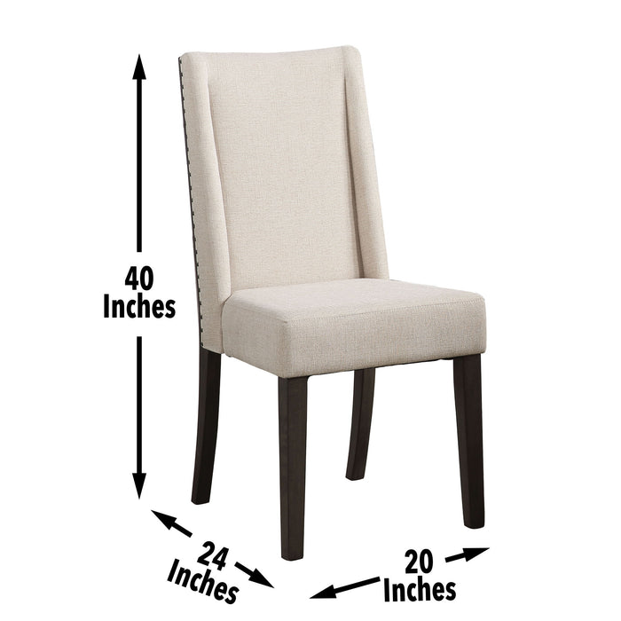 Napa - Upholstered Side Chair (Set of 2) - Dark Brown – Chair Sets by Steve Silver Furniture at Furniture Wholesale Plus , Nashville furniture store