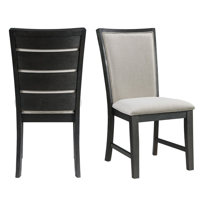 Grady - Dining Slat Back Side Chair (Set of 2) - Black – Chair Sets by Elements International at Furniture Wholesale Plus , Nashville furniture store