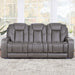 Daniel - Triple Power Leather Theater Sofa - Gray – Reclining Sofas by Steve Silver Furniture at Furniture Wholesale Plus , Nashville furniture store