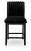 Mervannie - Upholstered Barstool (Set of 2) - Black – Stool Sets by Signature Design by Ashley® at Furniture Wholesale Plus , Nashville furniture store