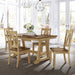 Lindsey Farm - 5 Piece Trestle Table Set - Natural & Brown – 5 Piece Dining Room Sets by Liberty Furniture at Furniture Wholesale Plus , Nashville furniture store