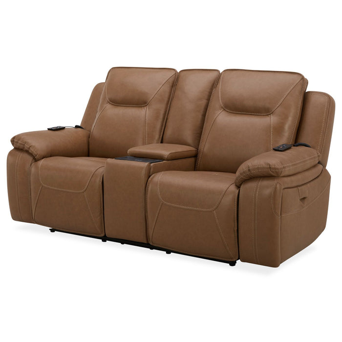 Callihan - Loveseat With Console P3 & ZW - York Butternut – Reclining Loveseats by Liberty Furniture at Furniture Wholesale Plus , Nashville furniture store