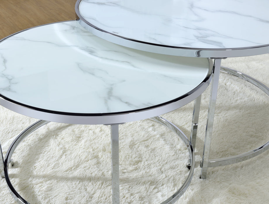 Rayne - Nesting Cocktail Tables - White – Cocktail Tables by Steve Silver Furniture at Furniture Wholesale Plus , Nashville furniture store