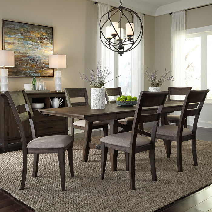 Double Bridge - Trestle Table Set – 5 Piece Dining Room Sets by Liberty Furniture at Furniture Wholesale Plus , Nashville furniture store