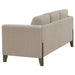 Islington - Fabric Upholstered Panel Arm Sofa - Taupe – Stationary Sofas by Coaster Fine Furniture at Furniture Wholesale Plus , Nashville furniture store