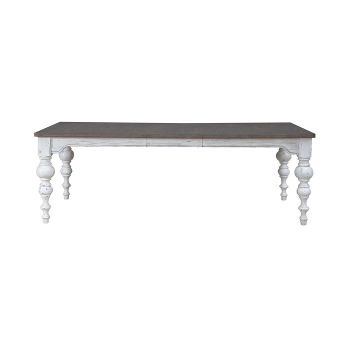 River Place - Rectangular Leg Table - Riverstone White & Tobacco – Dining Tables by Liberty Furniture at Furniture Wholesale Plus , Nashville furniture store