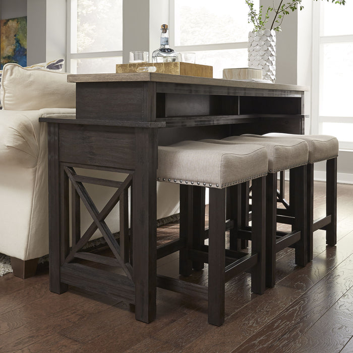 Heatherbrook - Console Bar Table - Charcoal & Ash – Console Tables by Liberty Furniture at Furniture Wholesale Plus , Nashville furniture store