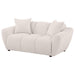Destino - Chenille Upholstered Splayed Arm Loveseat - Greige – Stationary Loveseats by Coaster Fine Furniture at Furniture Wholesale Plus , Nashville furniture store