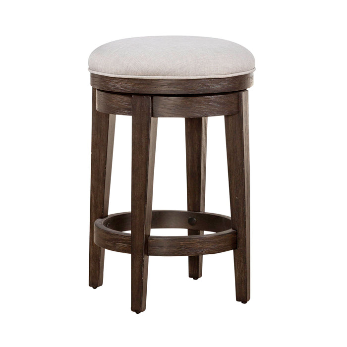 Mill Creek - Console Swivel Stool - Peppercorn – Counter Height (24"-27") by Liberty Furniture at Furniture Wholesale Plus , Nashville furniture store