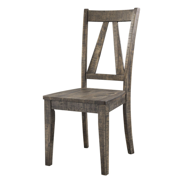 Finn - Wooden Side Chair (Set of 2) - Chocolate – Chair Sets by Elements International at Furniture Wholesale Plus , Nashville furniture store