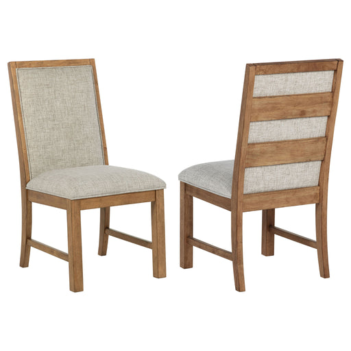 Bruner - Upholstered Dining Side Chair (Set of 2) - Brown – Chair Sets by Coaster Fine Furniture at Furniture Wholesale Plus , Nashville furniture store