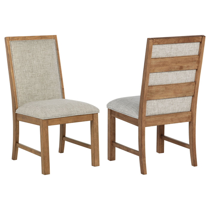 Bruner - Upholstered Dining Side Chair (Set of 2) - Brown – Chair Sets by Coaster Fine Furniture at Furniture Wholesale Plus , Nashville furniture store