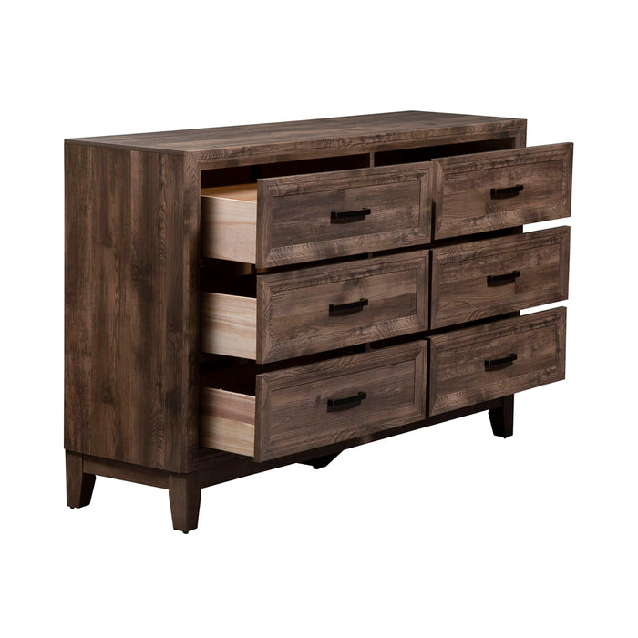Ridgecrest - 6 Drawer Dresser - Cobblestone – Dressers by Liberty Furniture at Furniture Wholesale Plus , Nashville furniture store