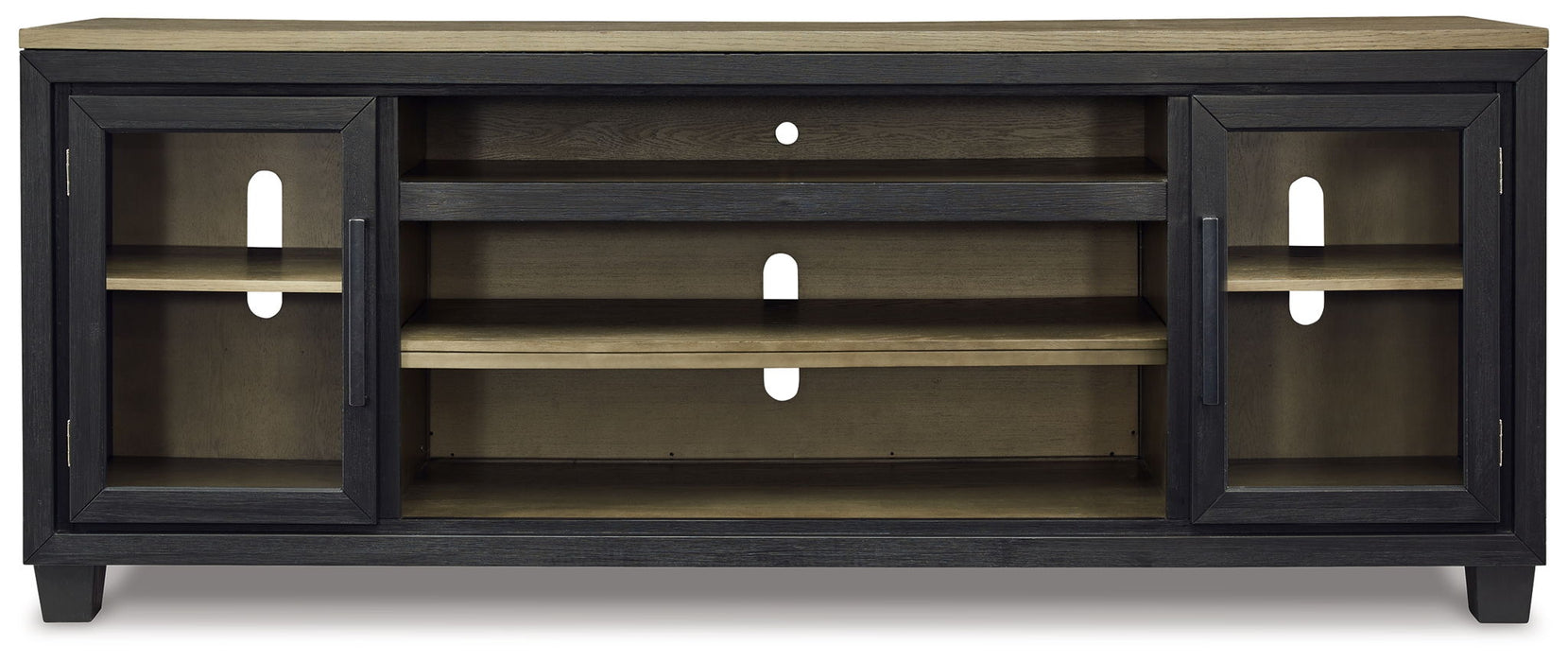 Foyland - XL TV Stand w/Fireplace Option - Black / Brown – TV Stands by Signature Design by Ashley® at Furniture Wholesale Plus , Nashville furniture store