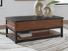 Kallari - Lift Top Cocktail Table - Warm Brown / Black – Cocktail Tables by Signature Design by Ashley® at Furniture Wholesale Plus , Nashville furniture store