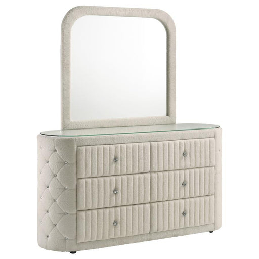Sonya - 6-Drawer Upholstered Bedroom Dresser – Dressers by Coaster Fine Furniture at Furniture Wholesale Plus , Nashville furniture store