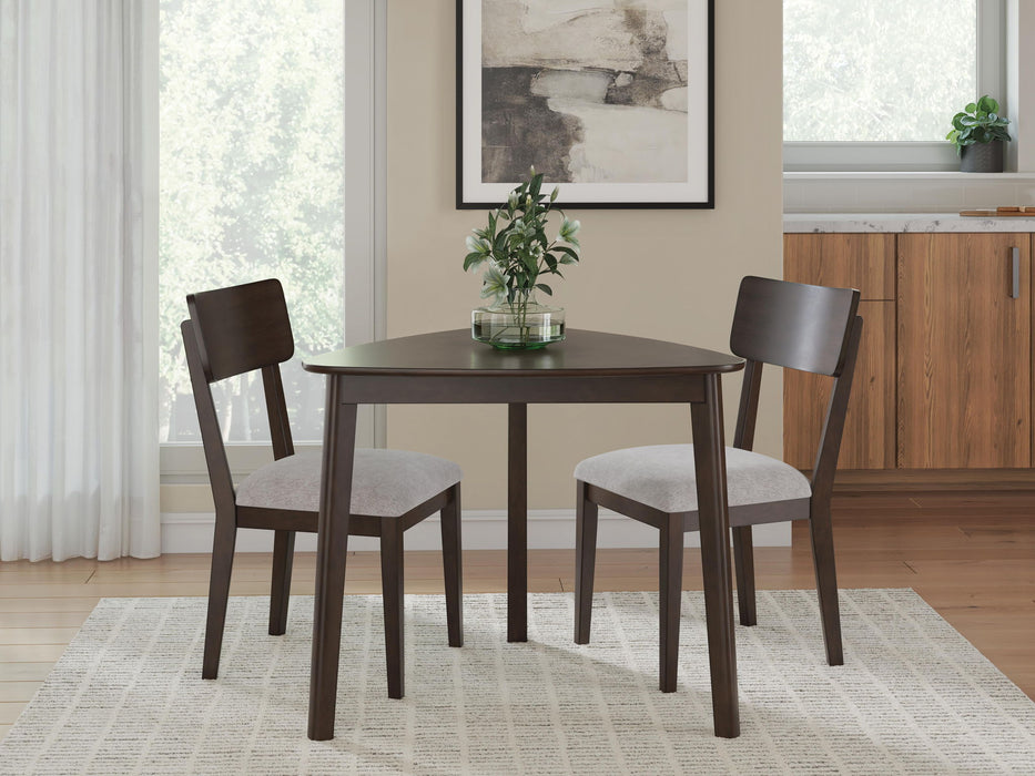 Shorbyn - 3 Pc. - Dining Table And 2 Chairs - Merlot – 3 Piece Dining Room Sets by Signature Design by Ashley® at Furniture Wholesale Plus , Nashville furniture store