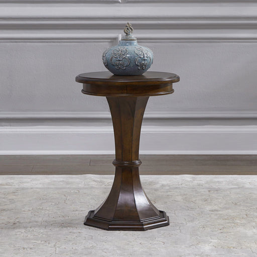 Arden Road - Round Chairside Table - Satin Cherry – Chair Side Tables by Liberty Furniture at Furniture Wholesale Plus , Nashville furniture store